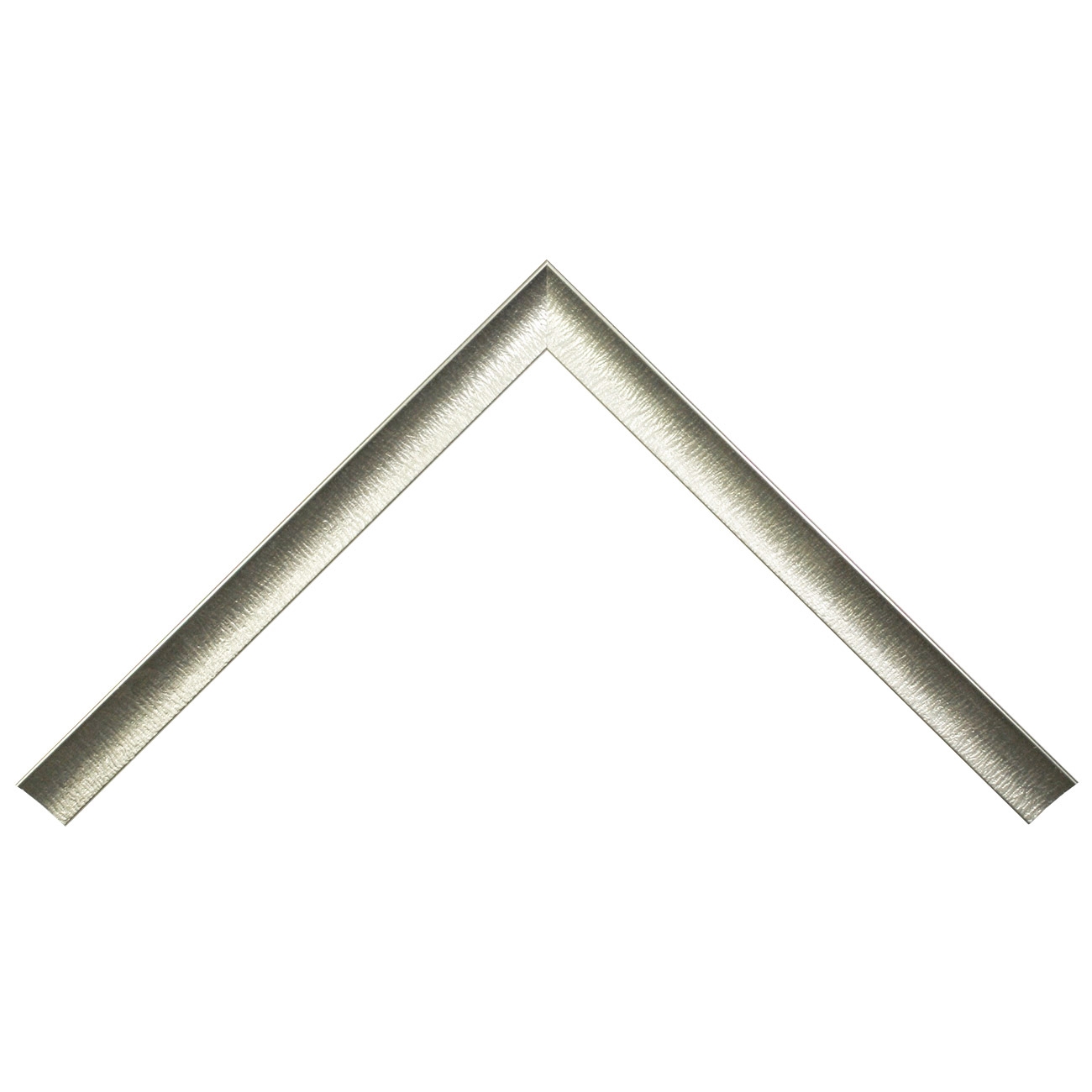 Baguette bois profil incurvé largeur 3.1cm argent chaud brillant cannelé lisse