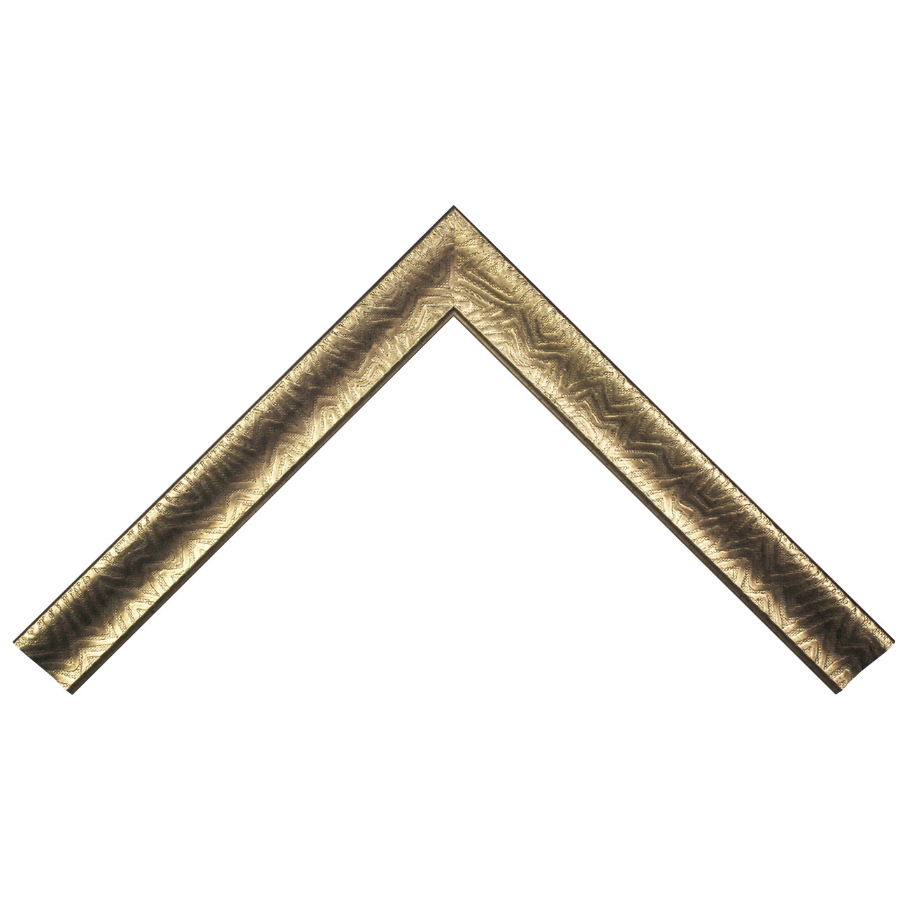 Baguette bois profil incurvé largeur 4.5cm bronze finition aspect cuir