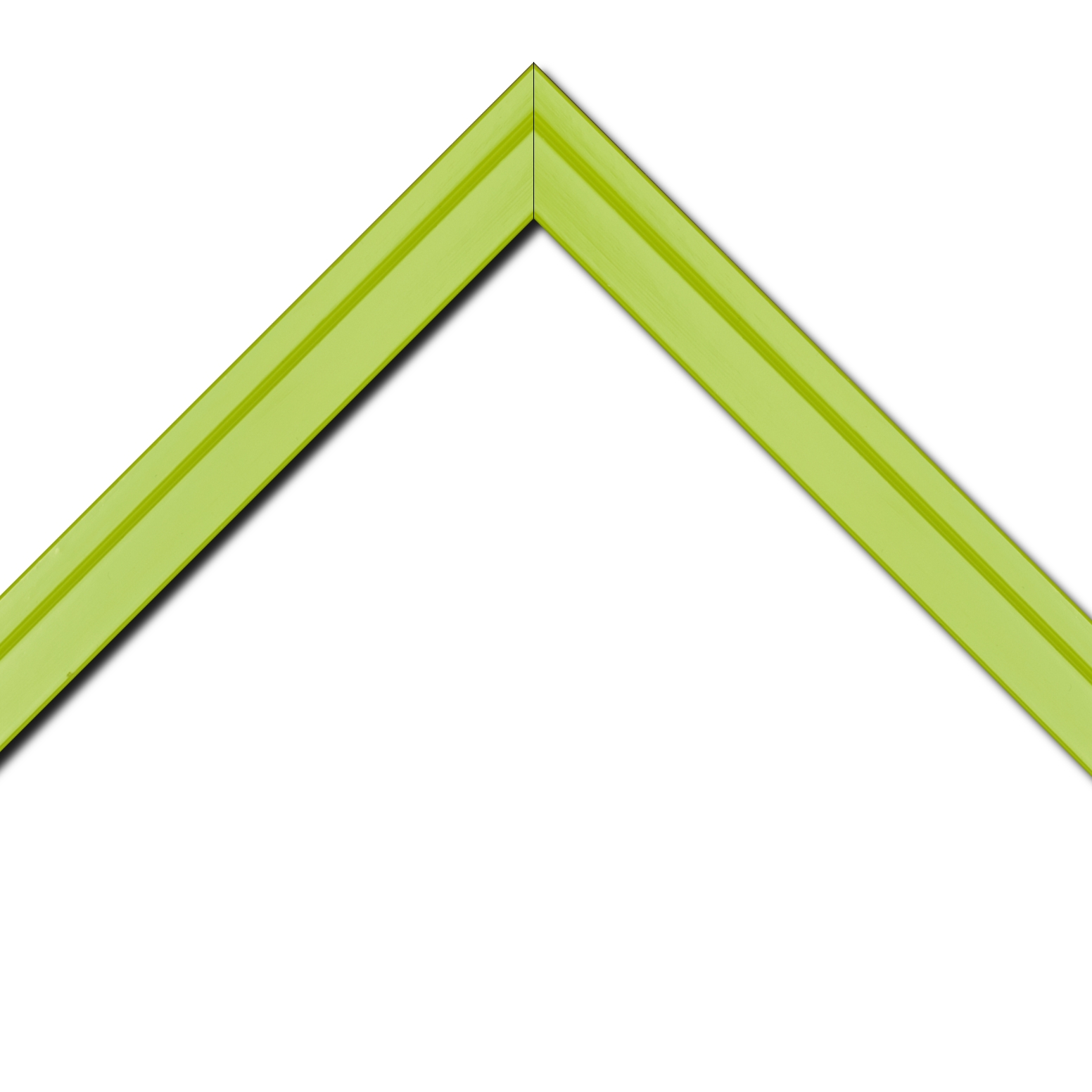 Baguette bois profil plat escalier largeur 3cm couleur citron vert laqué