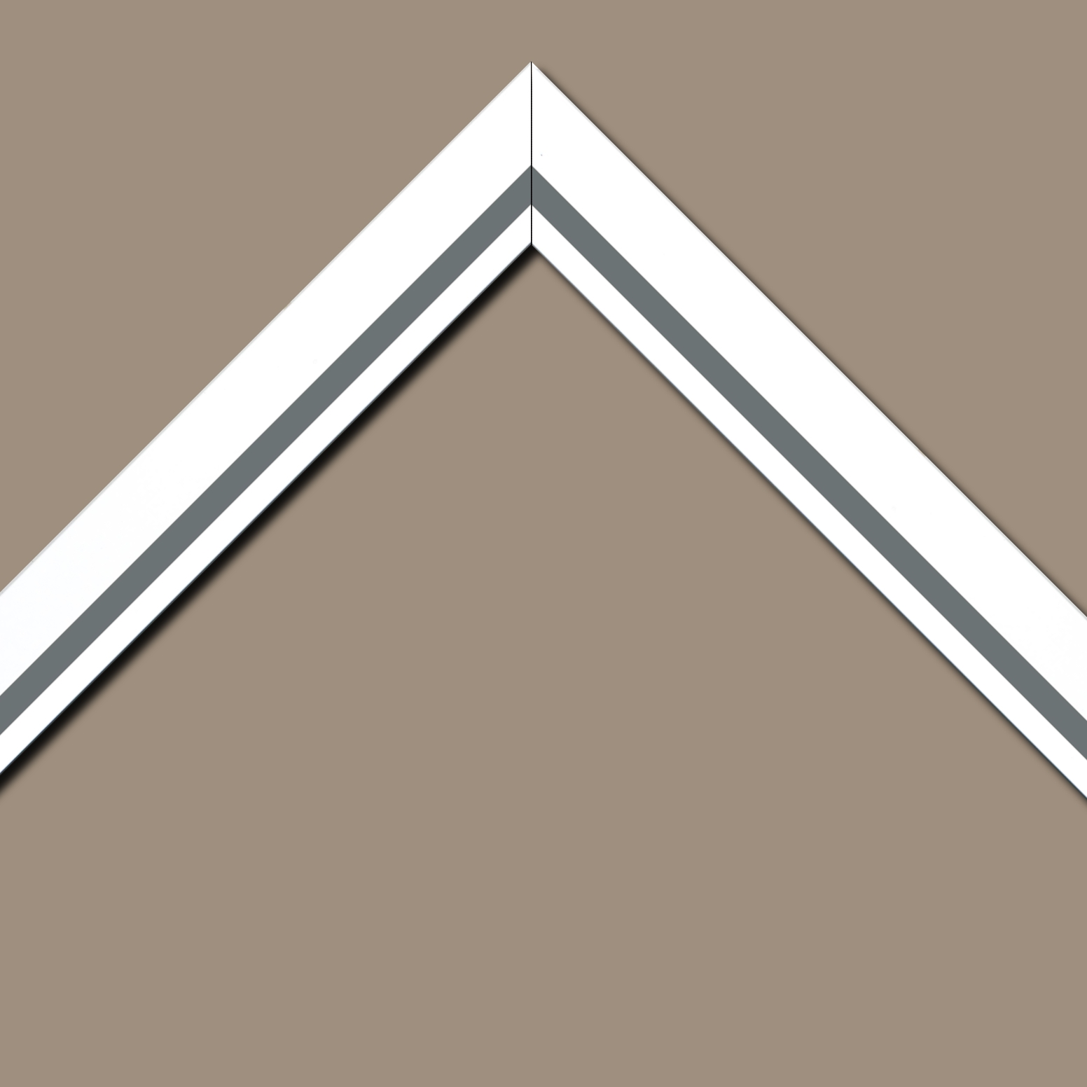 Cadre  bois gris blanc — 41 x 33