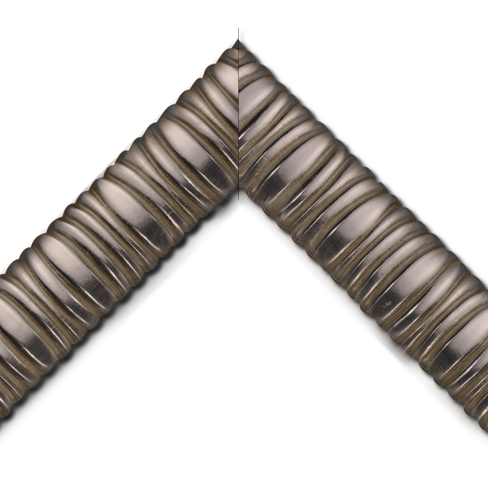 Baguette bois profil méplat largeur 9.4cm plombs chaud décor cannelé