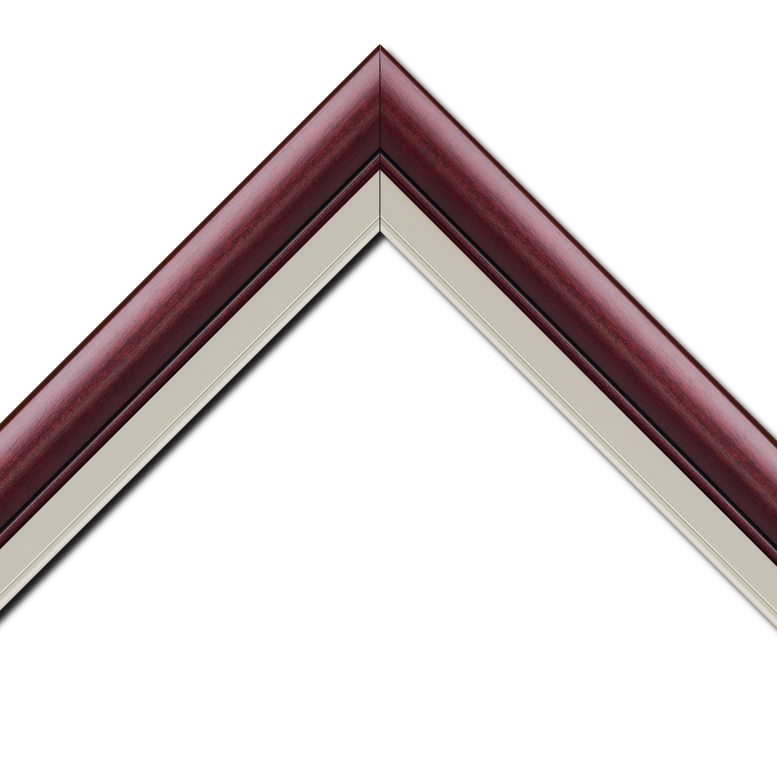 Cadre  bois bordeaux — 41 x 33