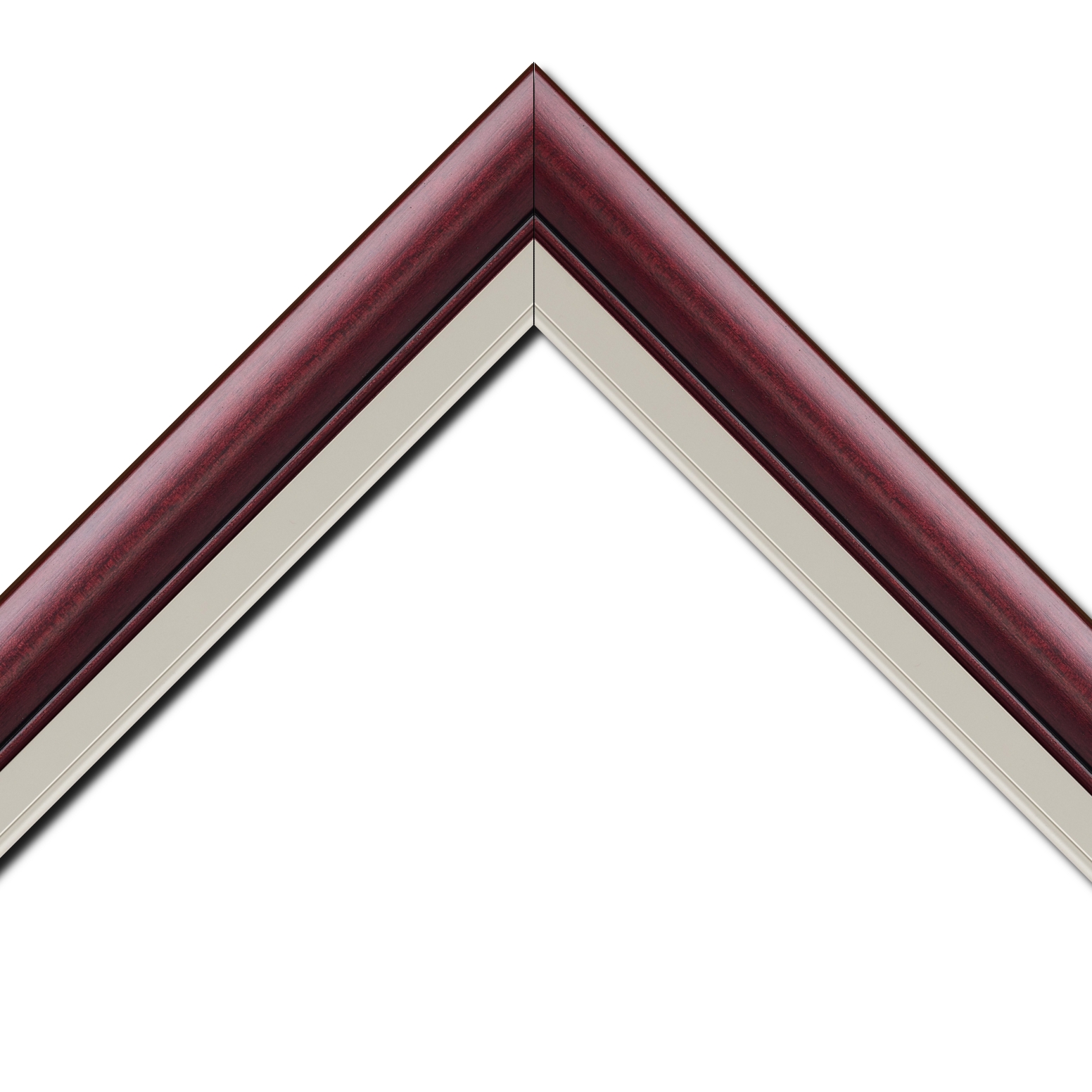 Cadre  pour peinture pour peinture bois bordeaux — 81 x 54