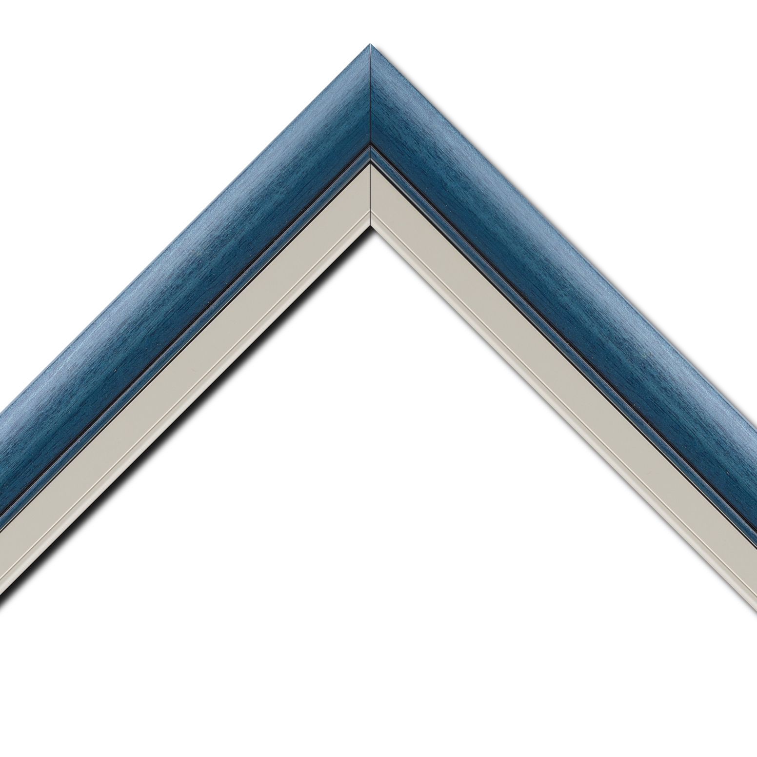 Cadre  bois bleu — 41 x 33