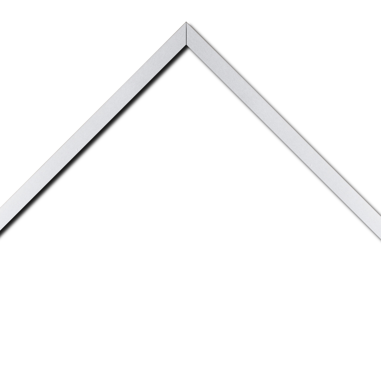 Cadre  bois recouvert aluminium argent — 41 x 33