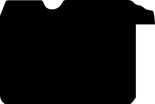 Cadre bois profil plat largeur 4.2cm couleur noir laqué effet mosaïque déstructuré - 59.4x84.1