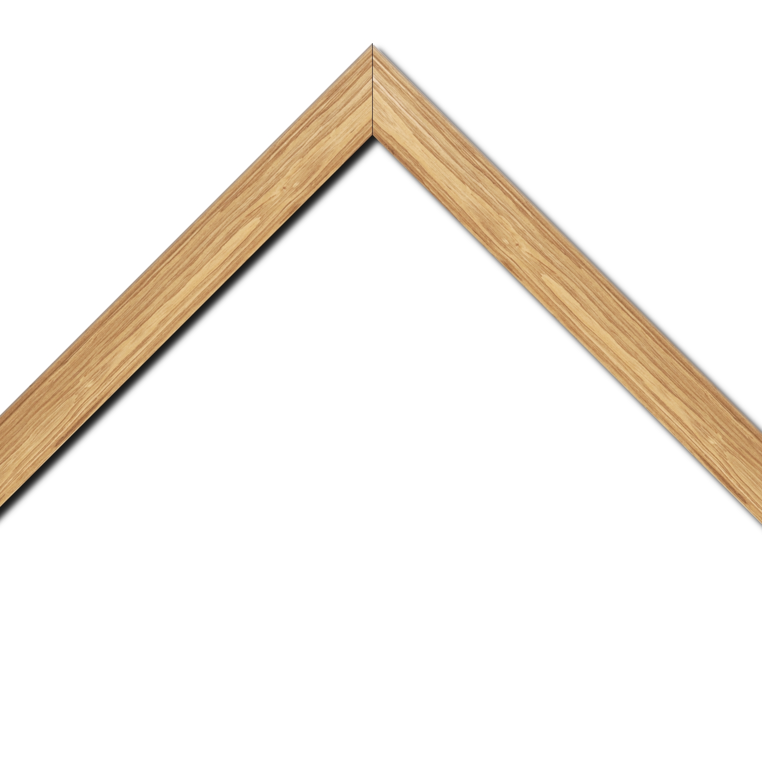 Baguette bois profil inversé largeur 3.2cm sur pin teinté chêne