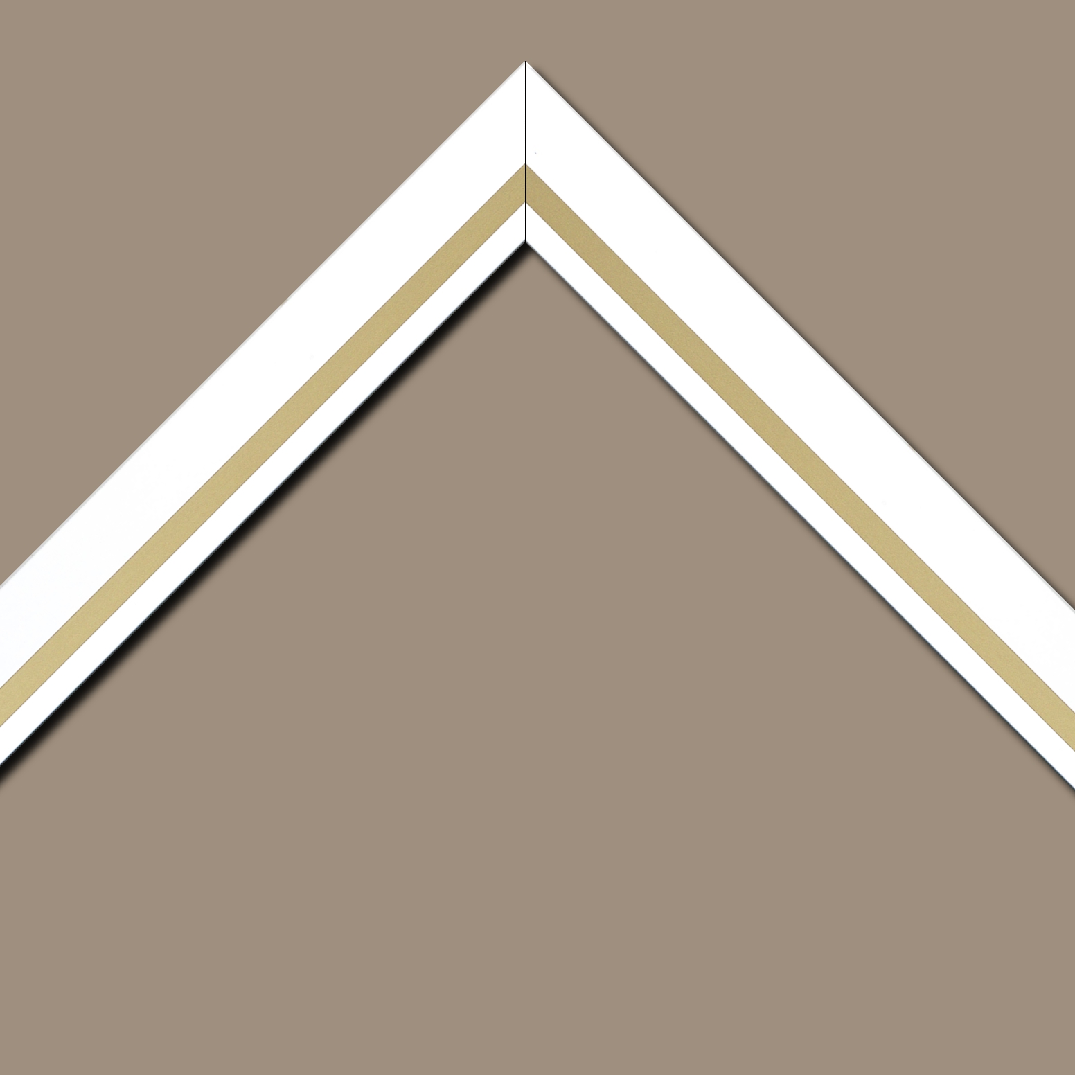 Cadre  bois or blanc — 50 x 65