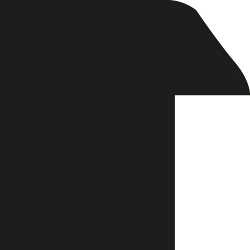 Cadre bois profil plat nez cassé largeur 2cm couleur noir satiné - 50x75