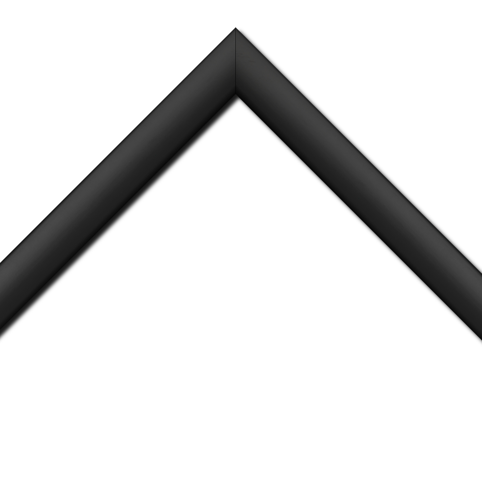 Baguette bois profil méplat largeur 3.7cm couleur noir satiné effet cube