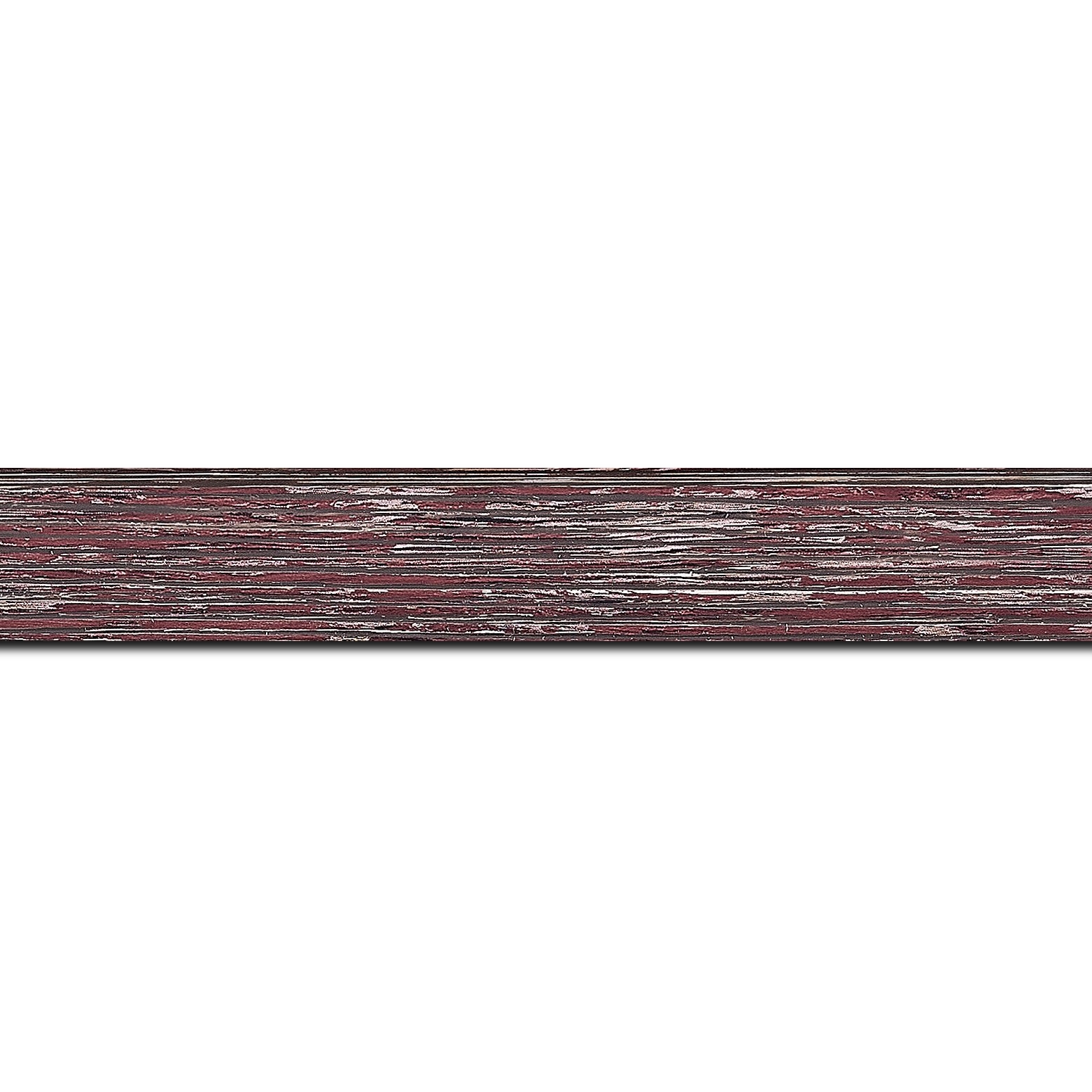 Cadre  bois bordeaux rouge — 25 x 25