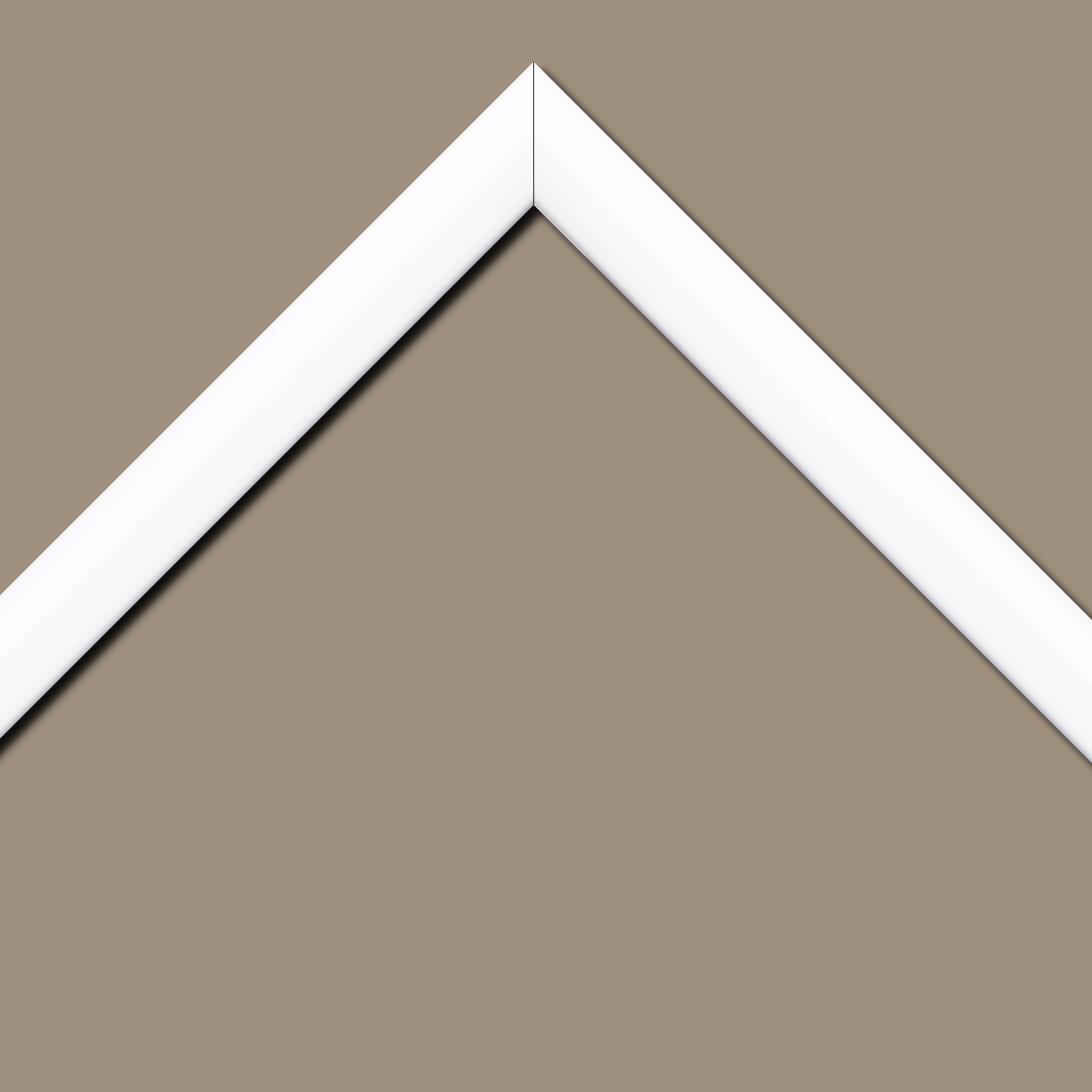 Baguette bois profil arrondi largeur 3.5cm couleur blanc mat