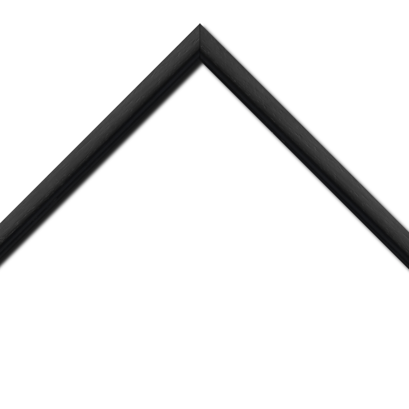 Baguette bois profil bombé largeur 2.4cm couleur noir satiné