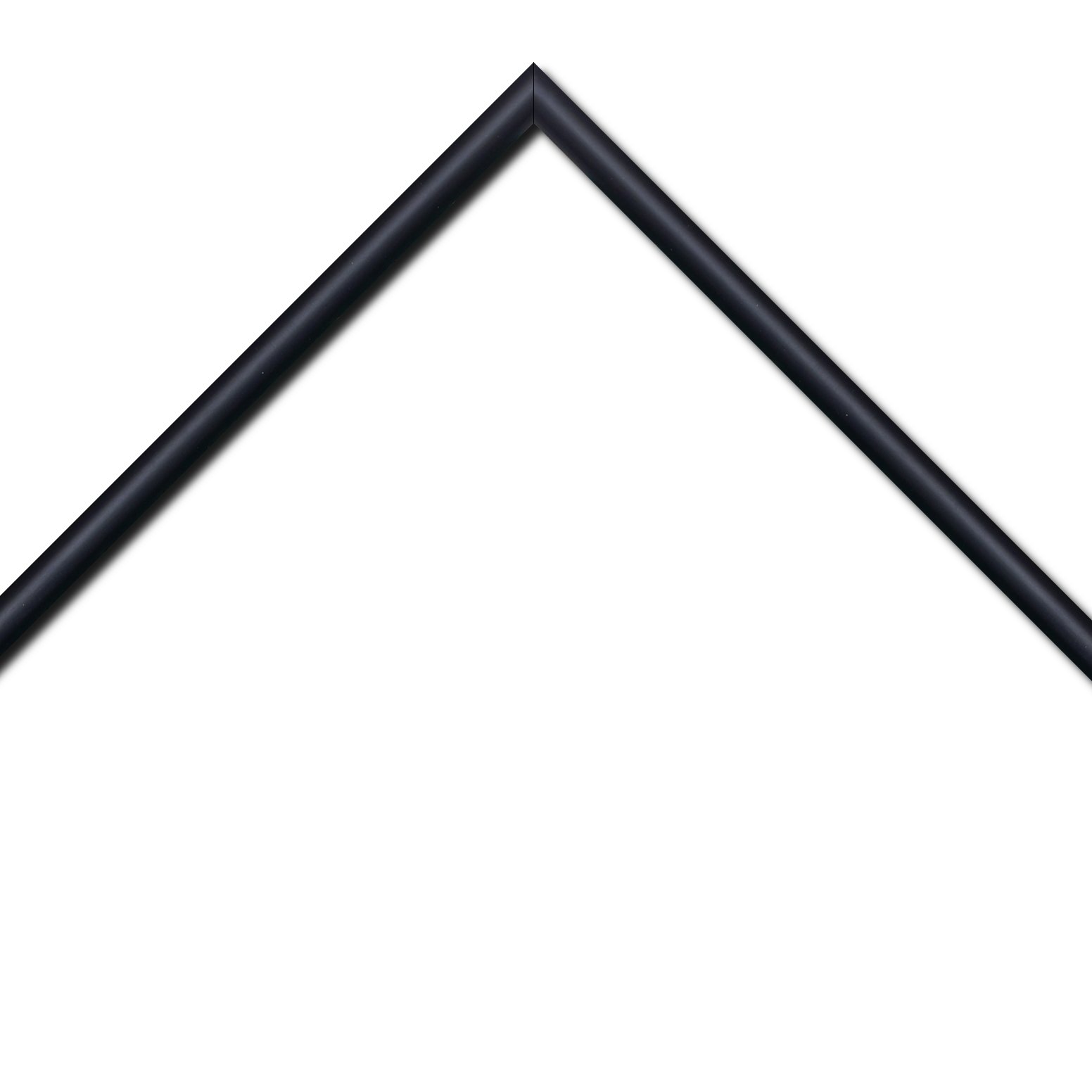 Baguette bois profil demi rond largeur 1.5cm couleur noir mat
