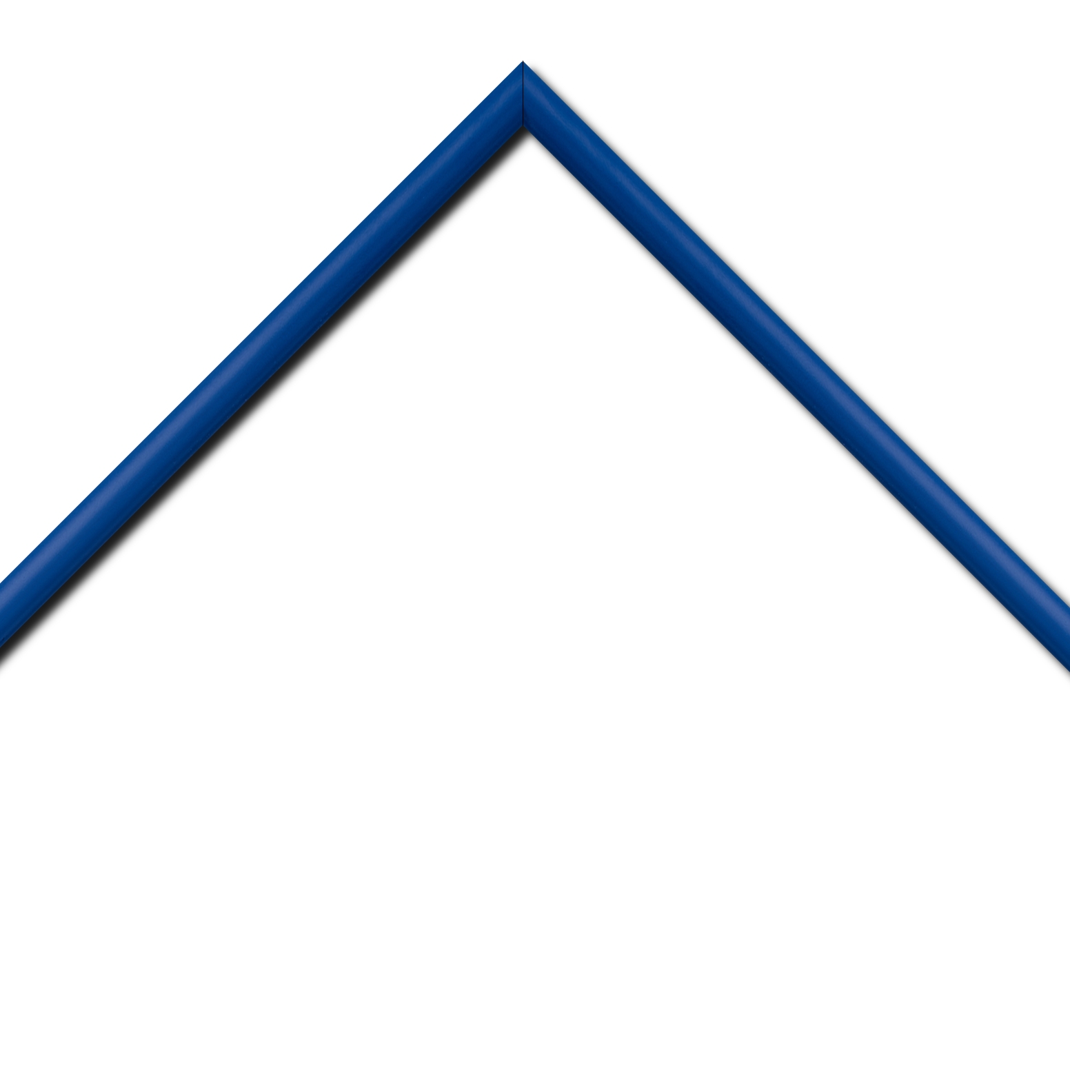 Baguette bois profil demi rond largeur 1.5cm couleur bleu français mat