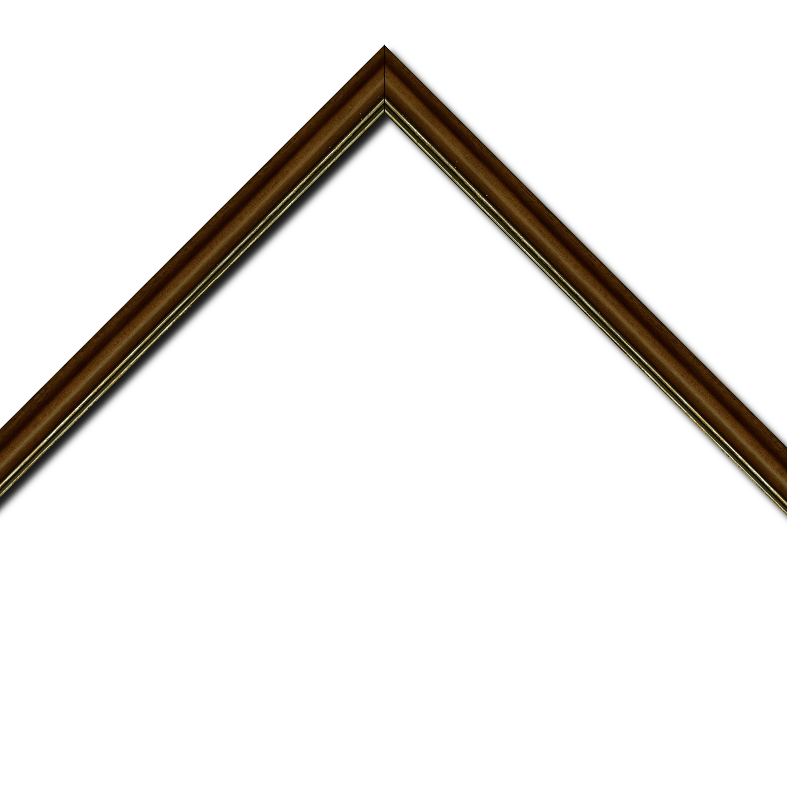 Cadre  bois marron tons bois — 35 x 27