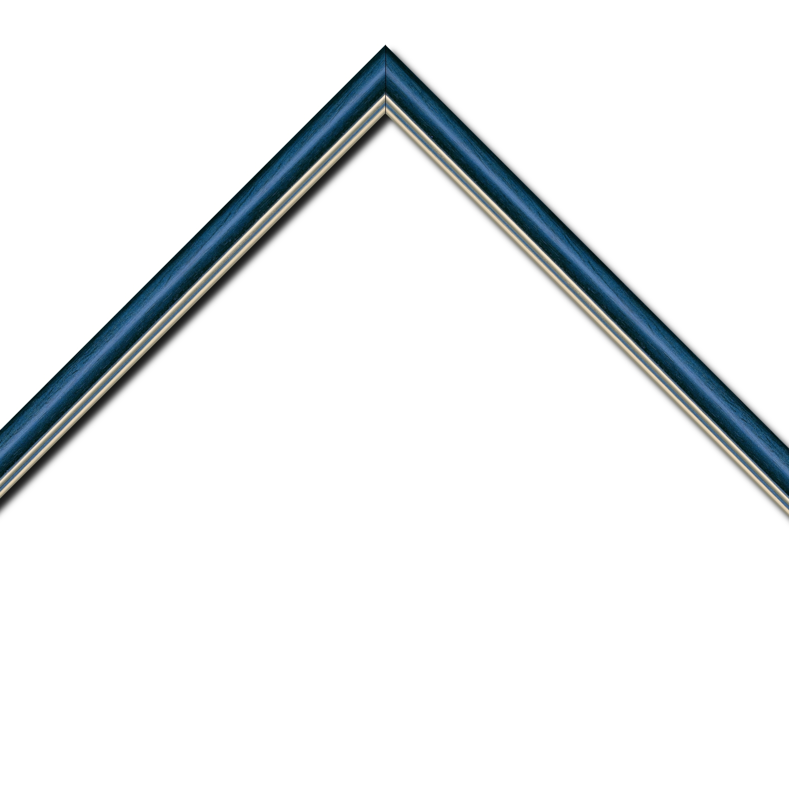 Cadre  bois bleu — 41 x 33