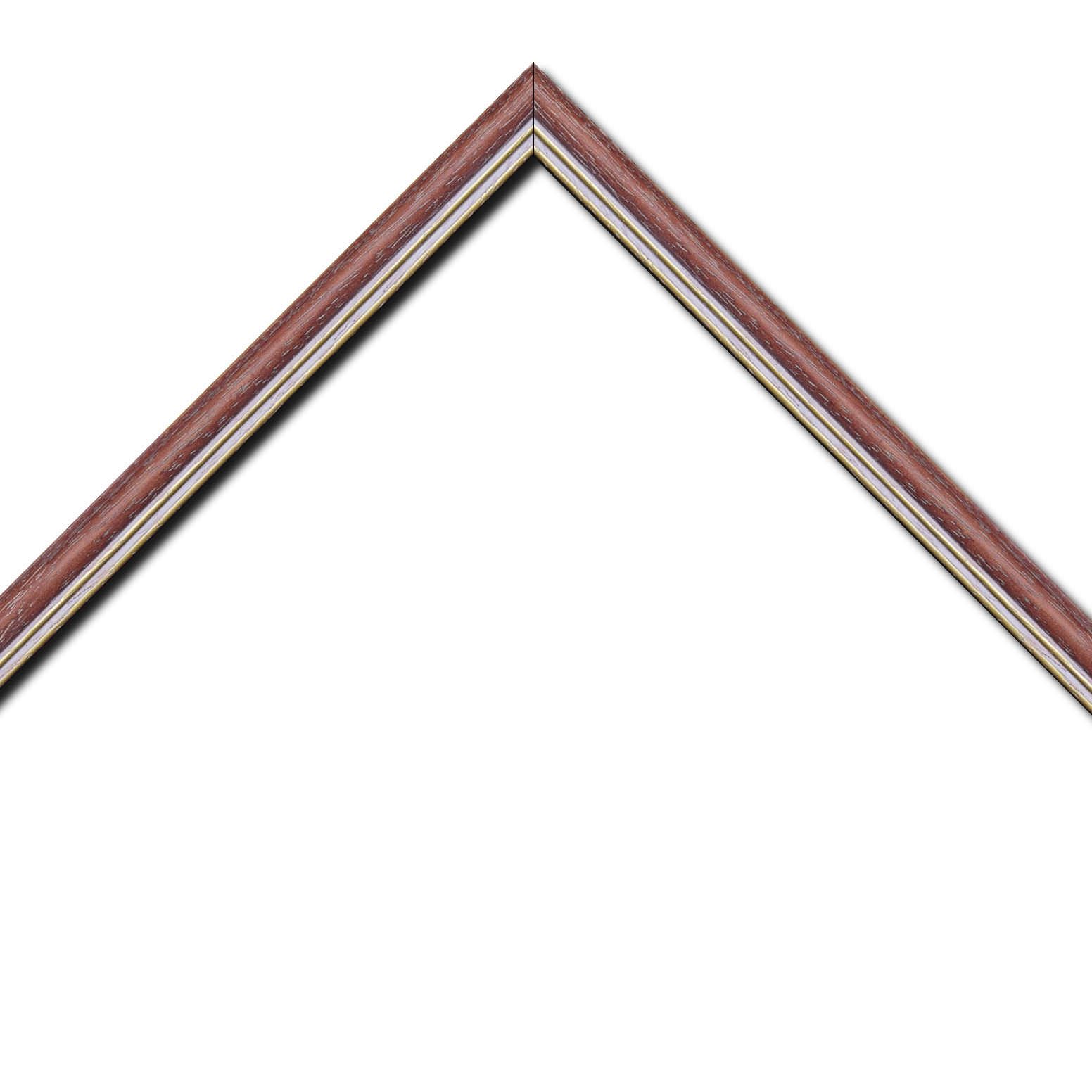 Cadre  bois bordeaux — 41 x 33