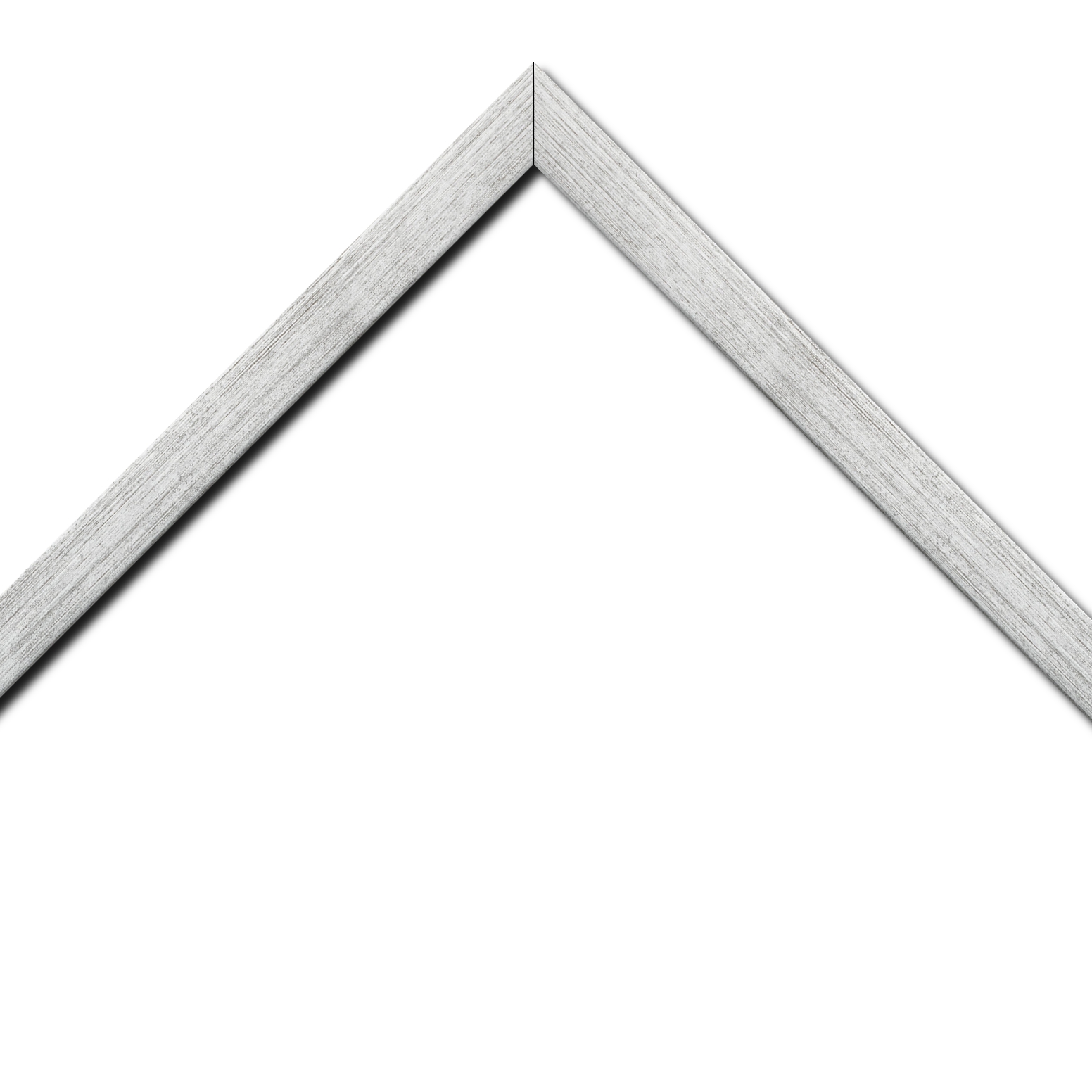 Baguette bois profil plat largeur 2.5cm couleur argent