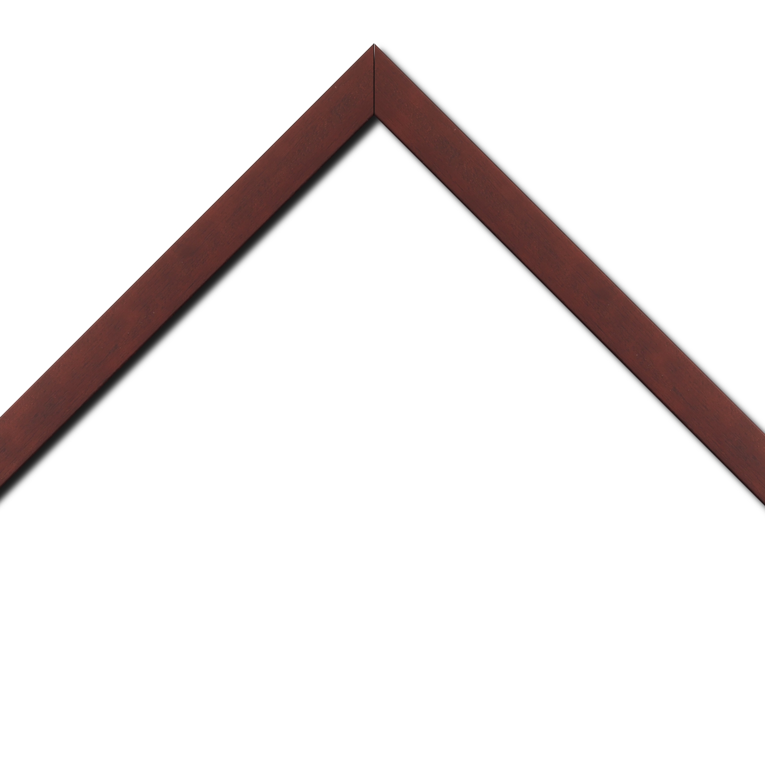 Baguette bois profil plat largeur 2.5cm couleur bordeaux satiné