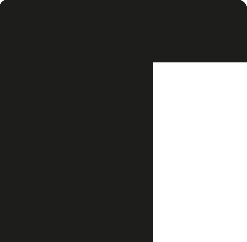 Cadre bois profil plat largeur 1.6cm couleur noir mat finition pore bouché - 50x50