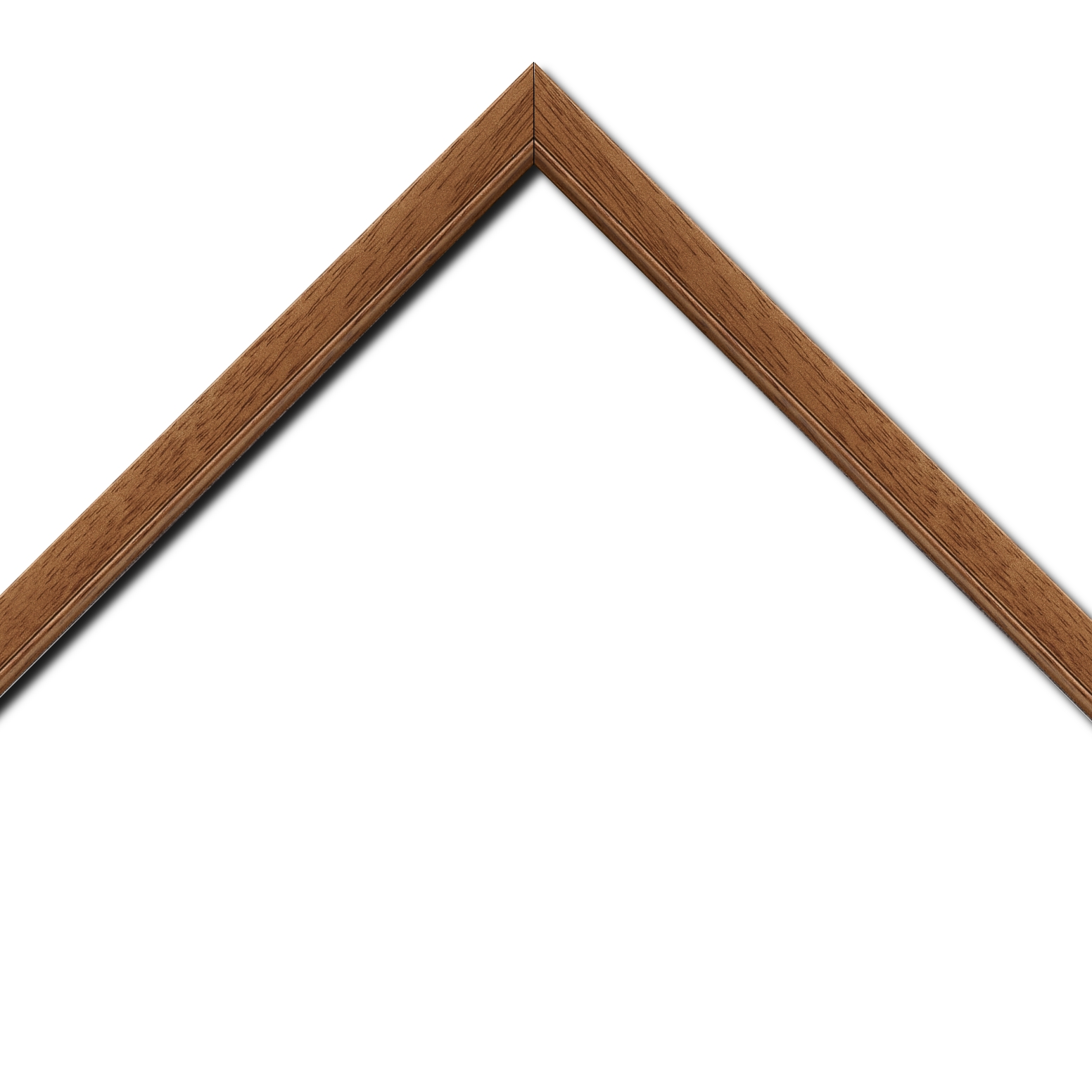 Baguette bois profil plat largeur 2.5cm couleur marron ton bois