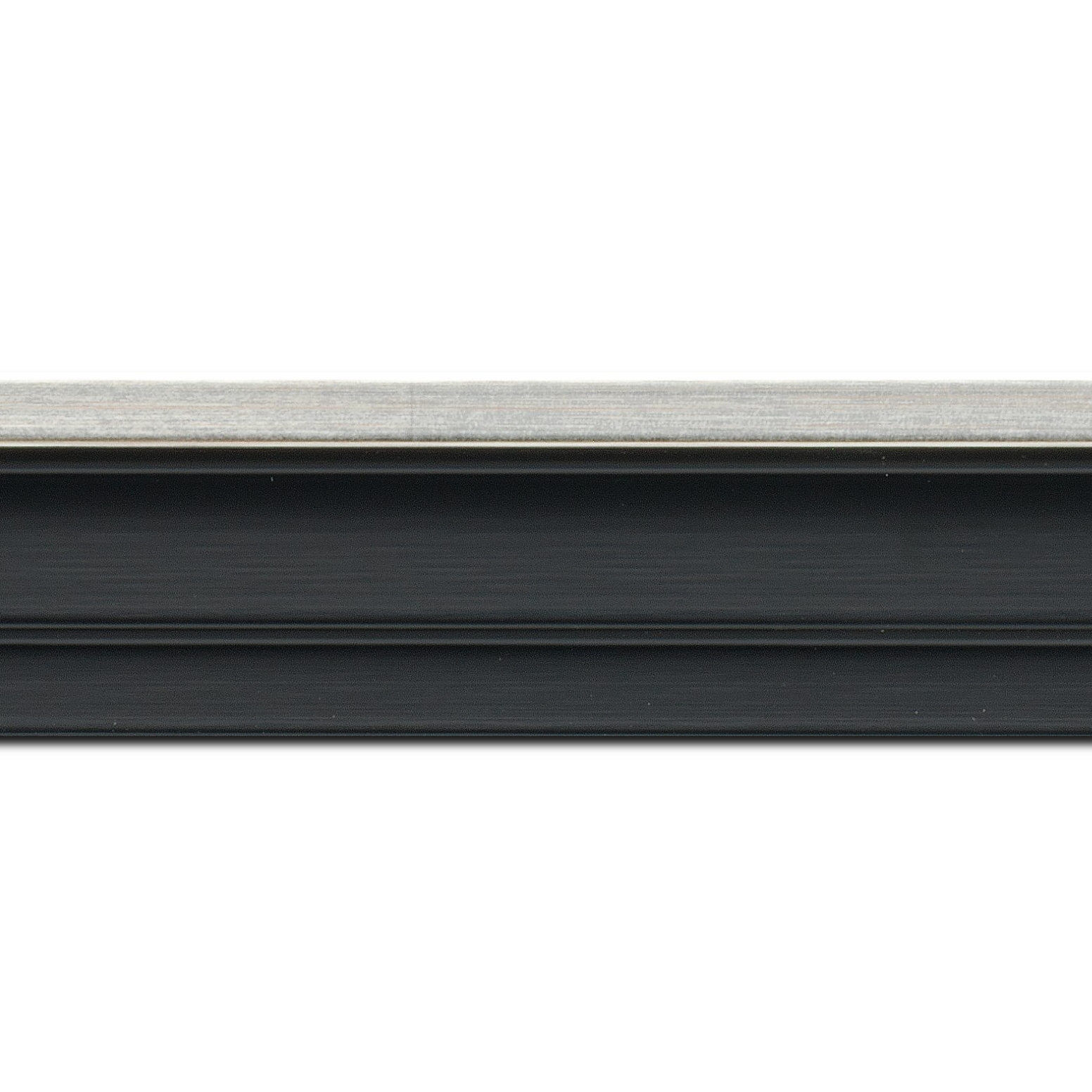 Caisse américaine pour peintures  americaine bois noir argent — 61 x 38