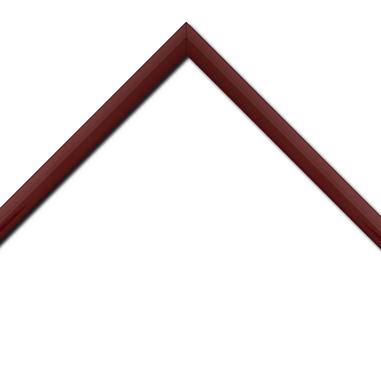 Baguette bois profil méplat largeur 2.3cm couleur bordeaux laqué