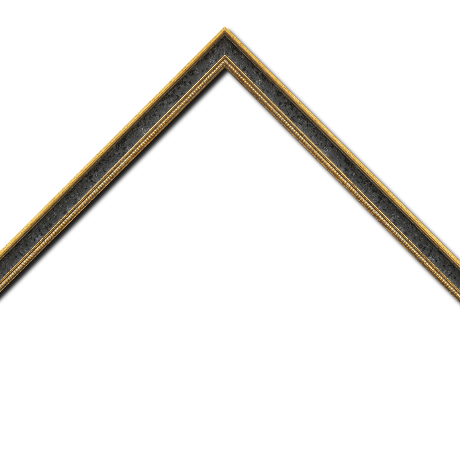 Cadre  bois or noir — 34 x 46