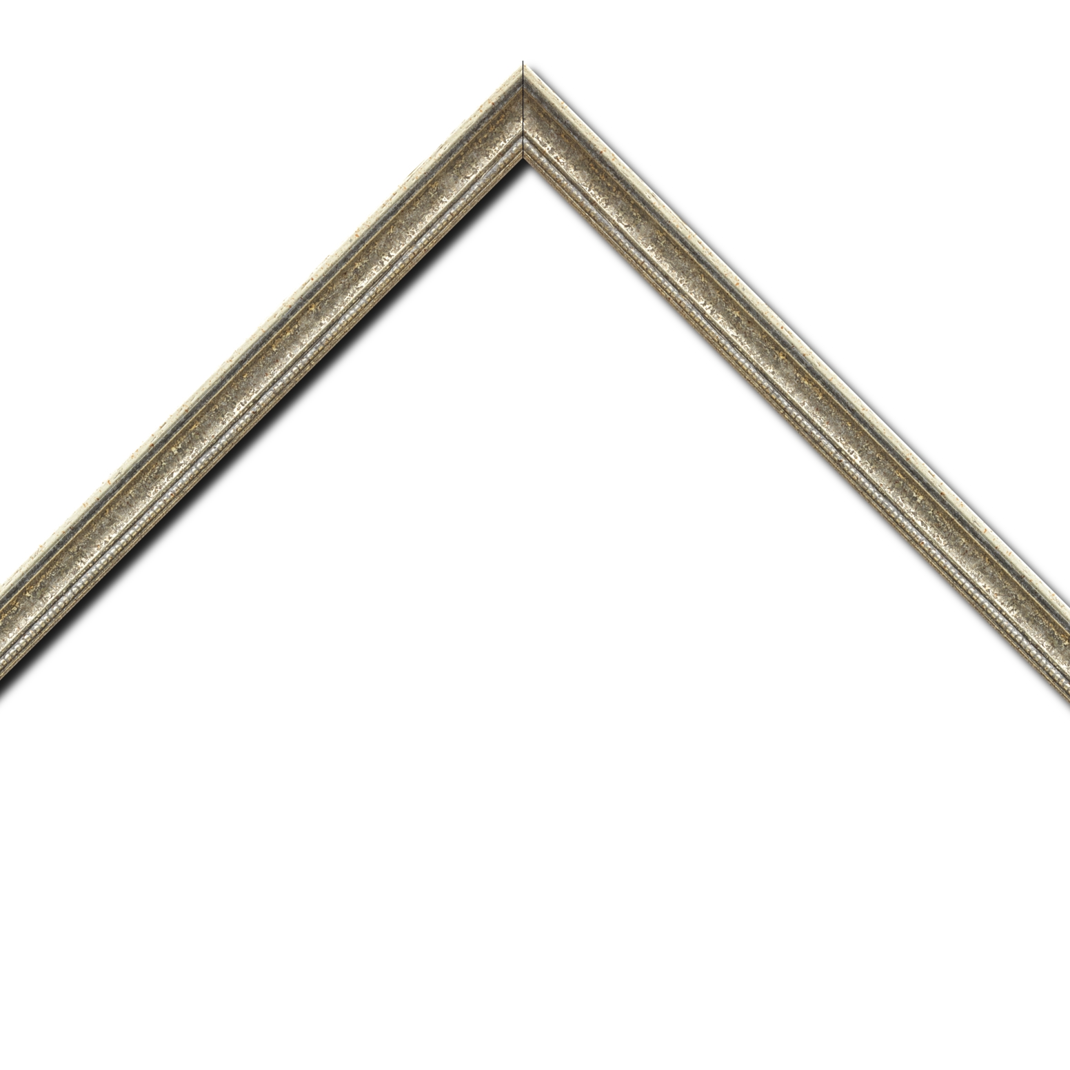 Cadre  bois argent — 41 x 33