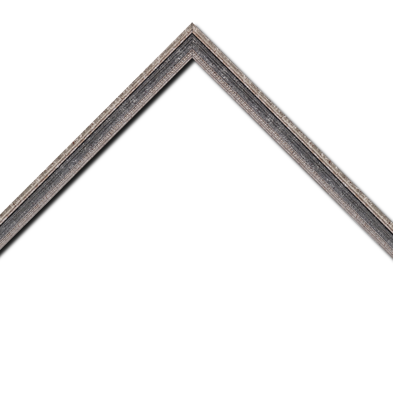 Cadre  bois gris argent — 28 x 34