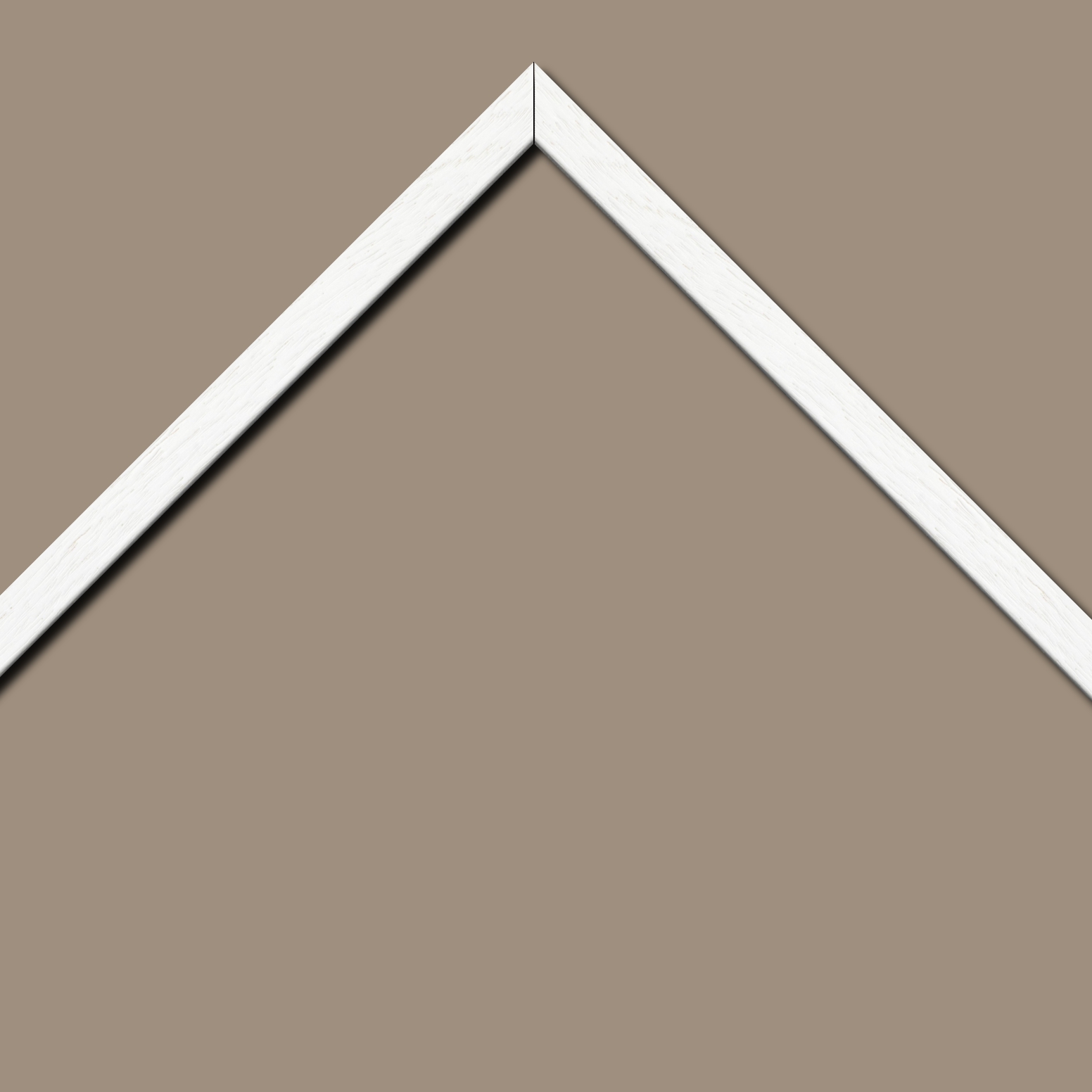 Baguette bois profil plat largeur 2cm hauteur 3.3cm couleur blanc satiné (aussi appelé cache clou)