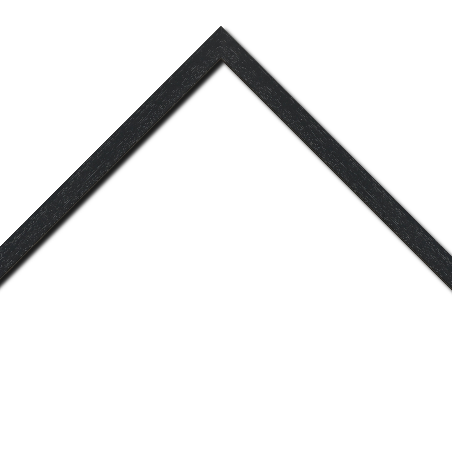 Baguette bois profil plat largeur 2cm hauteur 3.3cm couleur noir satiné (aussi appelé cache clou)
