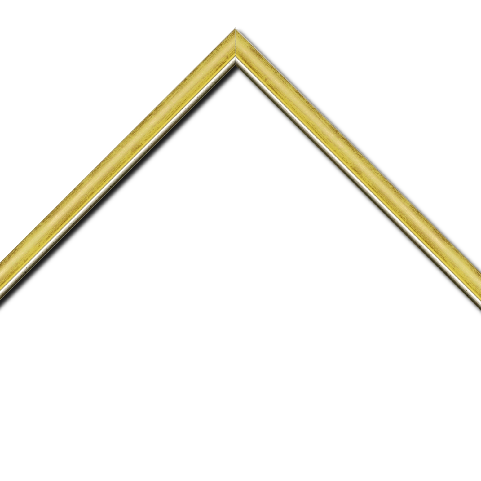 Cadre  bois jaune — 41 x 33