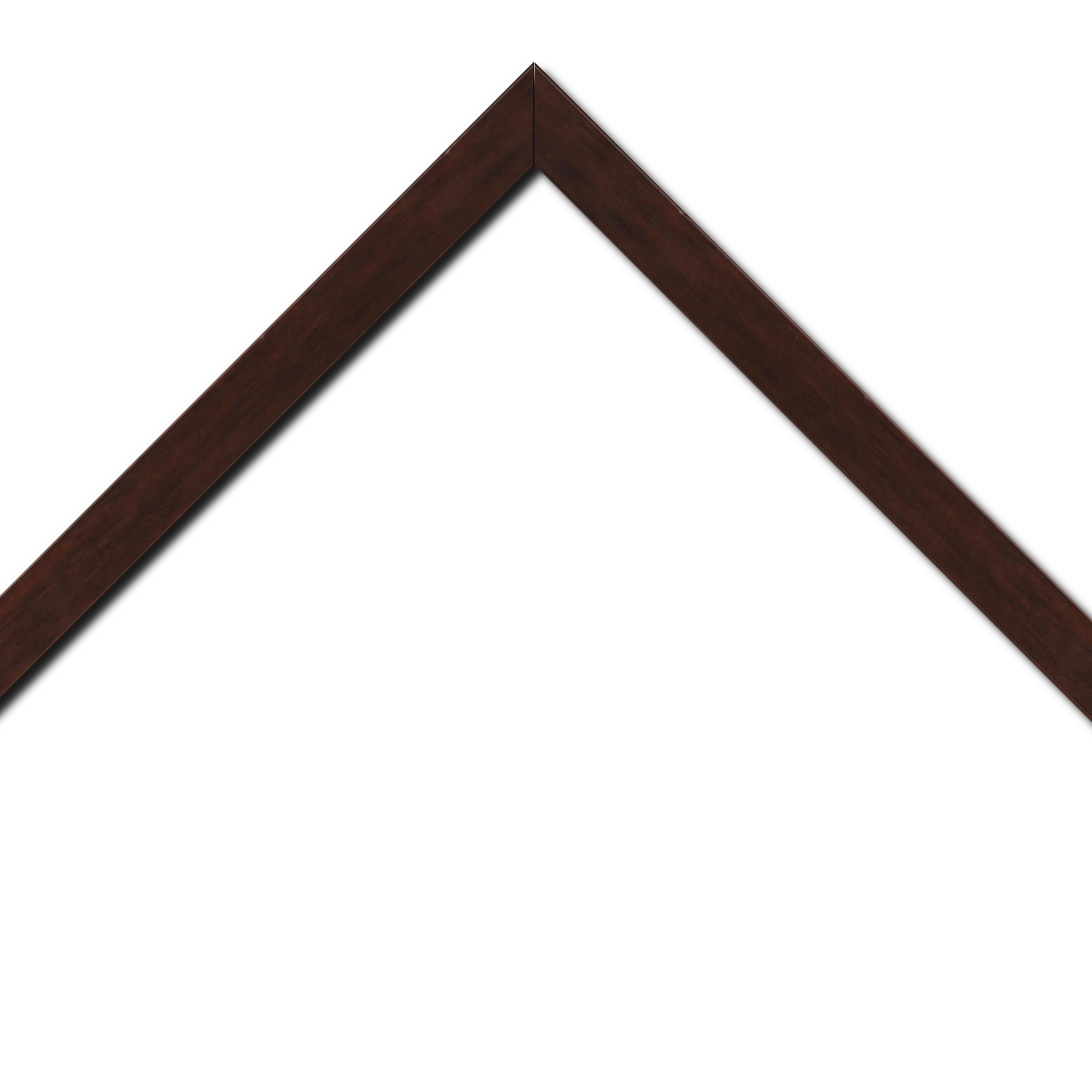 Baguette bois profil plat largeur 2.5cm couleur chocolat satiné