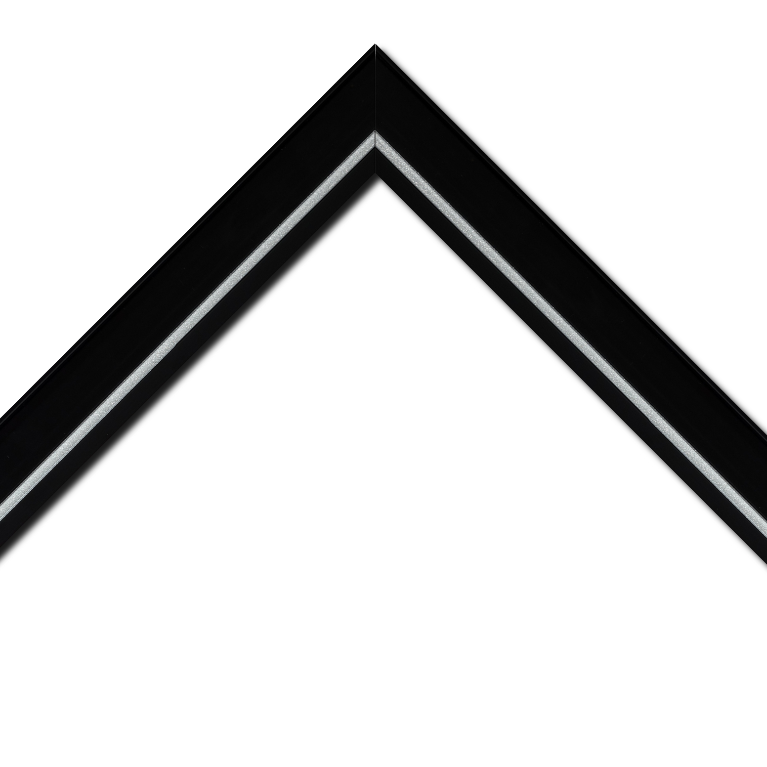 Cadre pour peinture  pour peinture pour peinture bois argent noir — 27 x 19