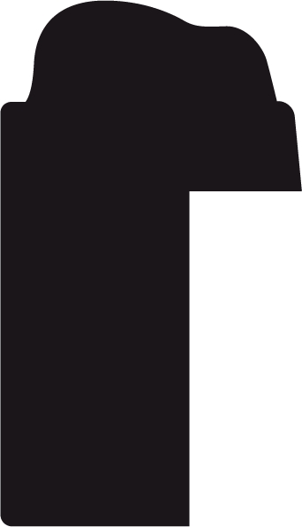 Baguette bois profil plat largeur 1.5cm hauteur 2.6cm couleur noir ébène décor relief