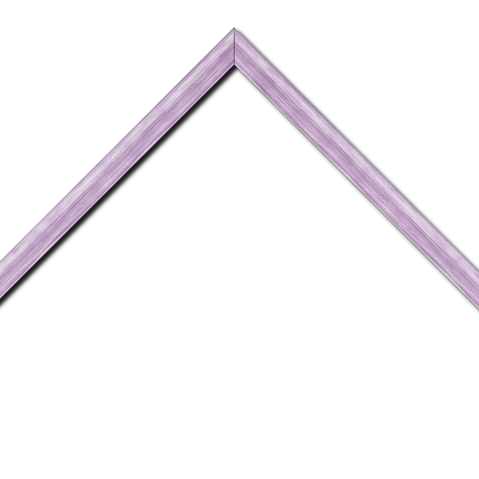 Baguette bois profil incurvé largeur 2.1cm couleur violet effet blanchi