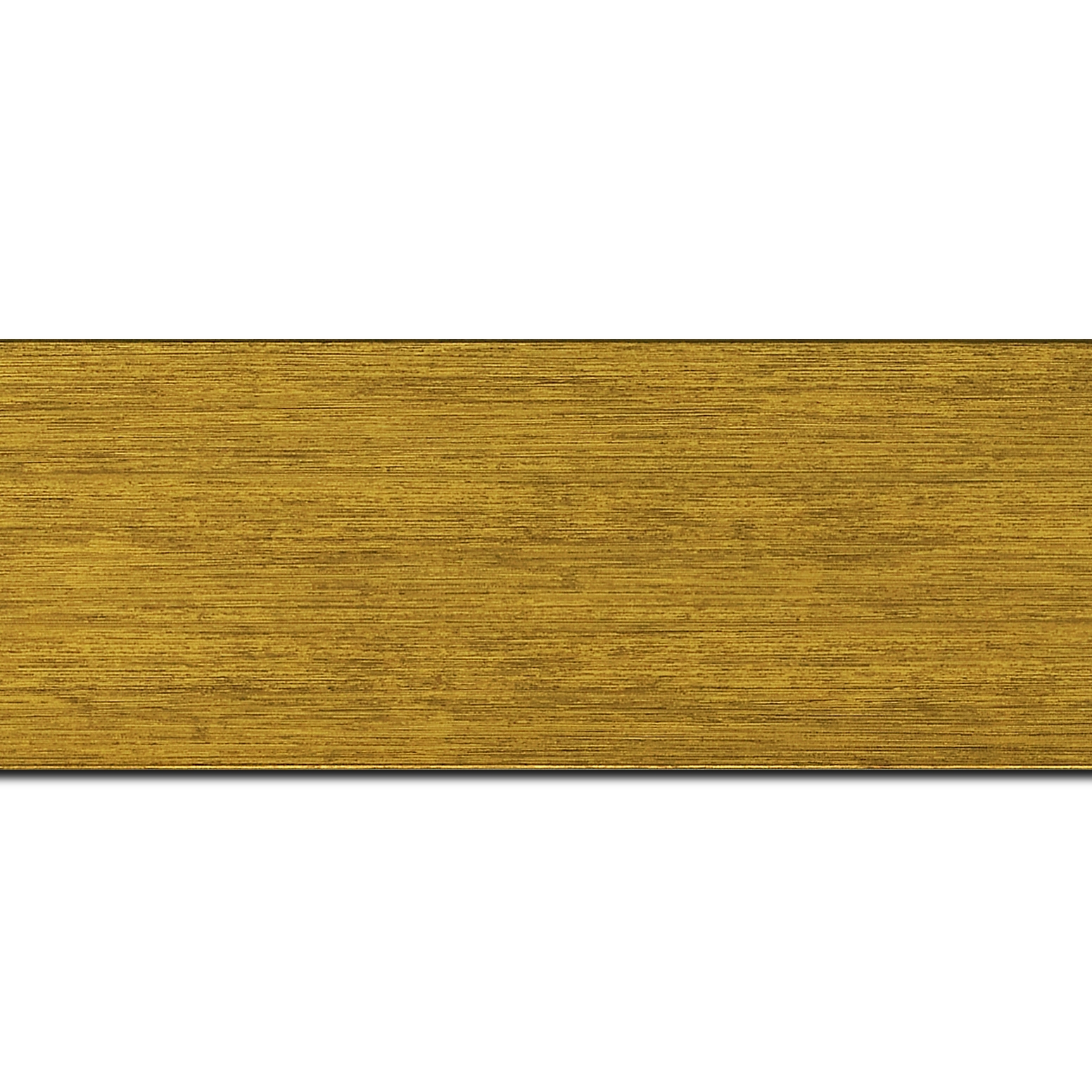 Baguette longueur 1.40m bois profil plat largeur 6cm couleur or satiné