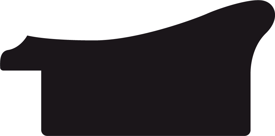 Cadre bois profil incurvé largeur 4.1cm couleur noir mat finition pore bouché - 24x36