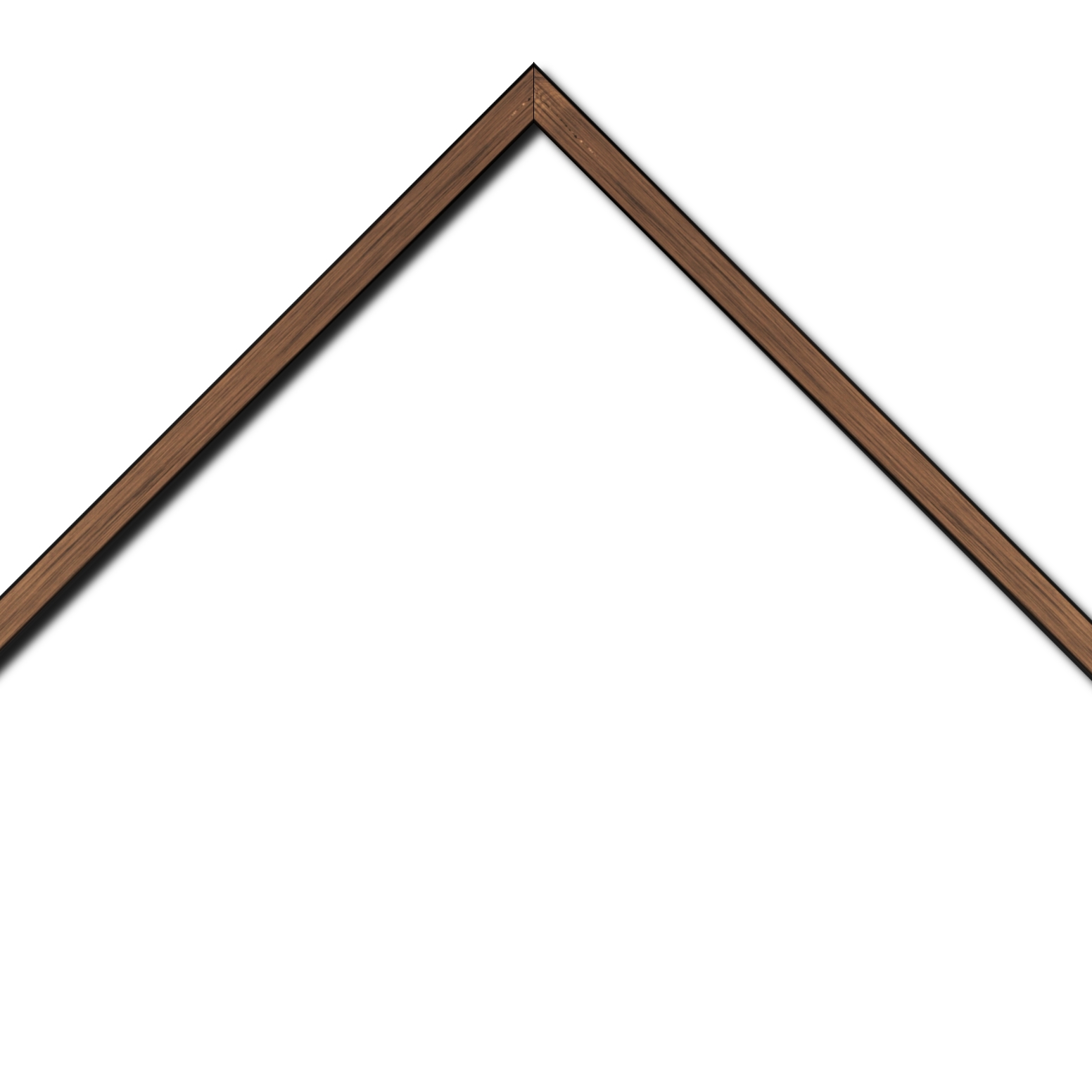 Baguette bois profil plat largeur 1.5cm couleur cuivre foncé