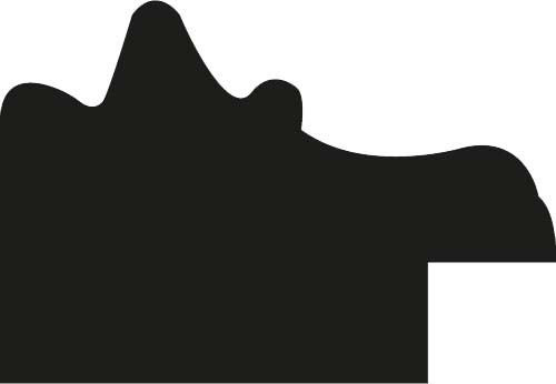 Cadre bois profil incurvé largeur 3cm blanchie finition antiquaire - 50x60