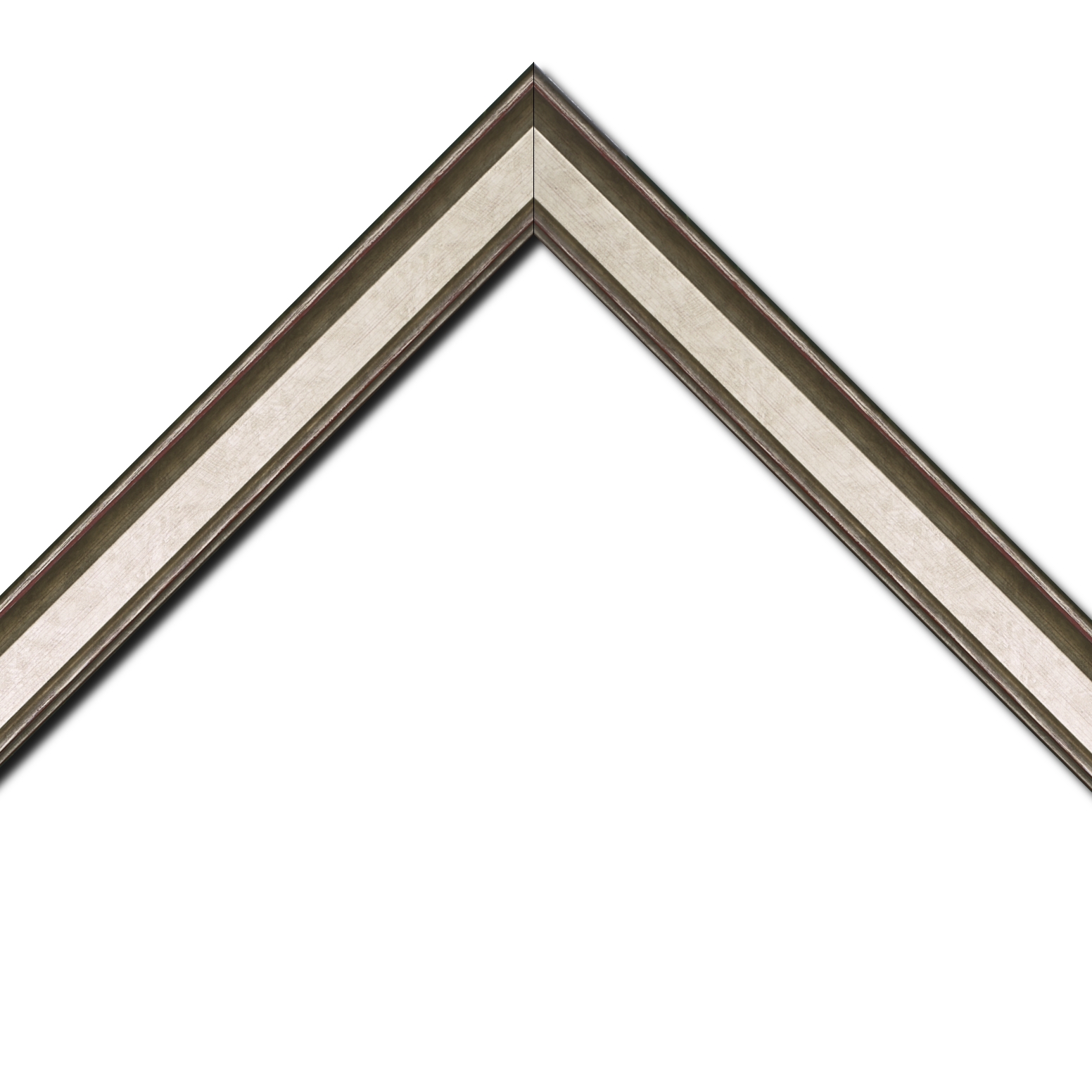 Cadre  bois argent — 41 x 33