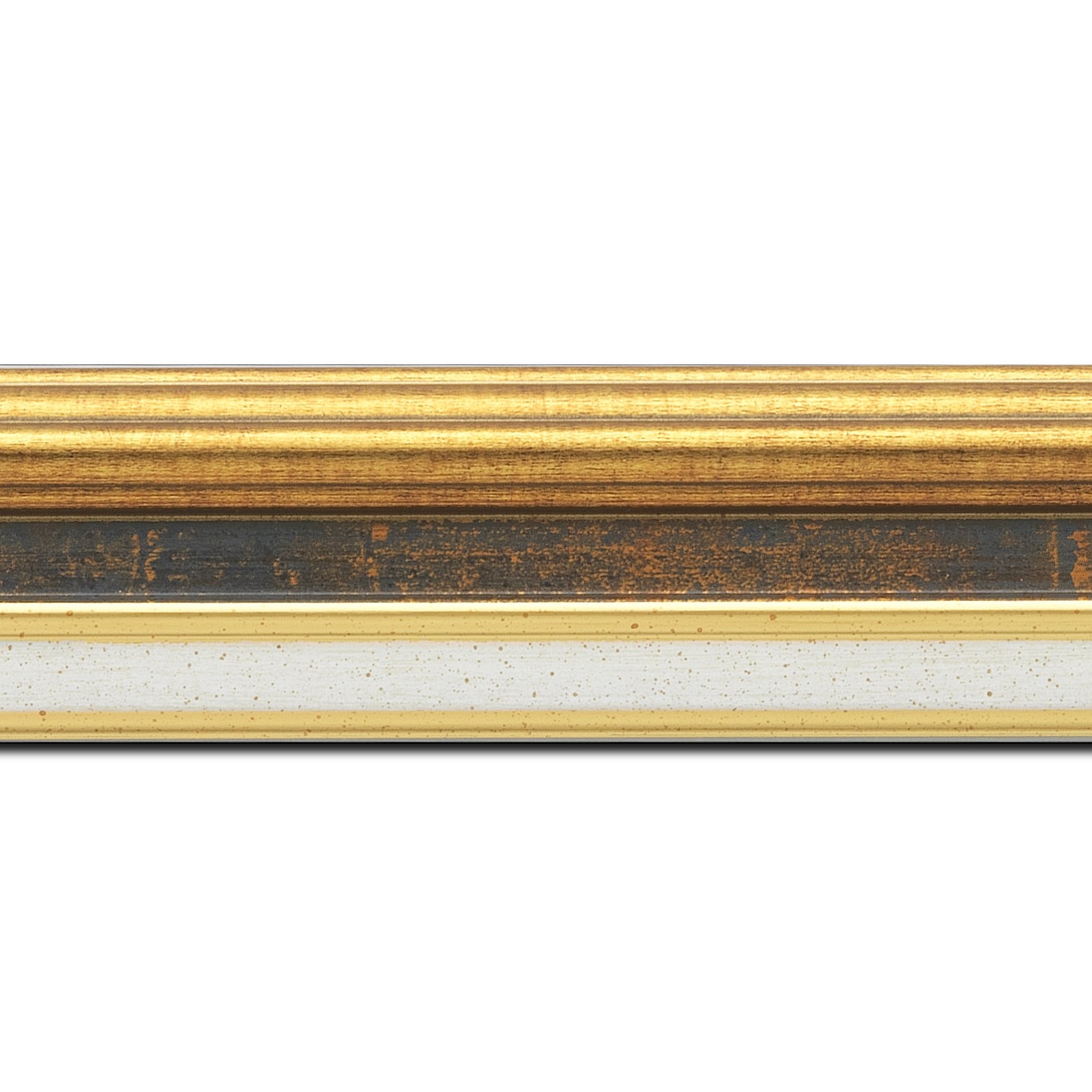 Cadre  bois bleu or — 41 x 33