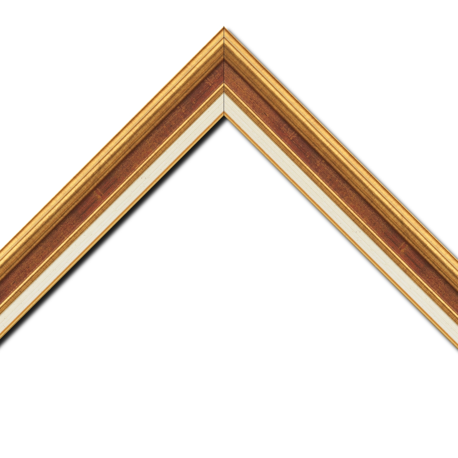 Cadre  bois or bordeaux — 41 x 33