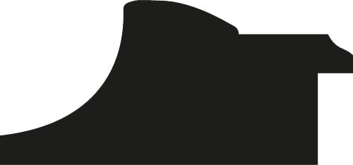 Cadre bois profil gorge noir  largeur 7.6cm argent chaud marie louise intégrée blanc cassé filet argent chaud - 50x50