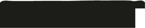 Cadre bois profil plat largeur 10.5cm couleur noir mat strié argent chromé en relief - 42x59.4