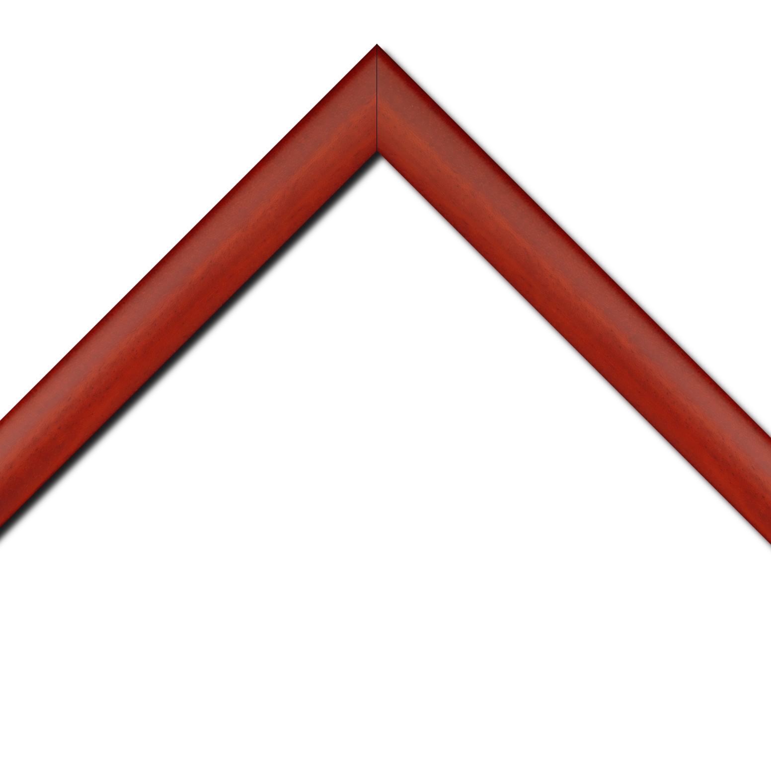 Baguette bois profil méplat largeur 3.7cm couleur rouge cerise satiné effet cube