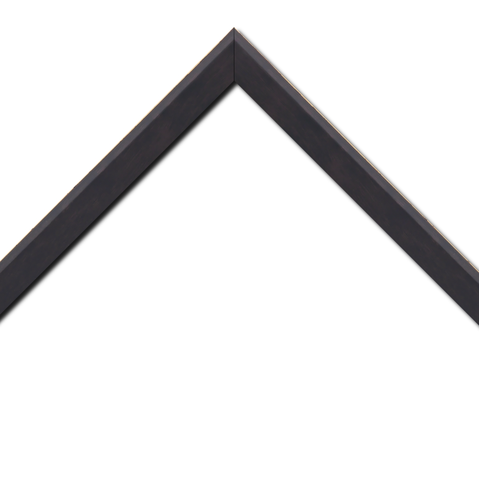 Baguette bois profil plat escalier largeur 3cm couleur chocolat satiné filet créme extérieur