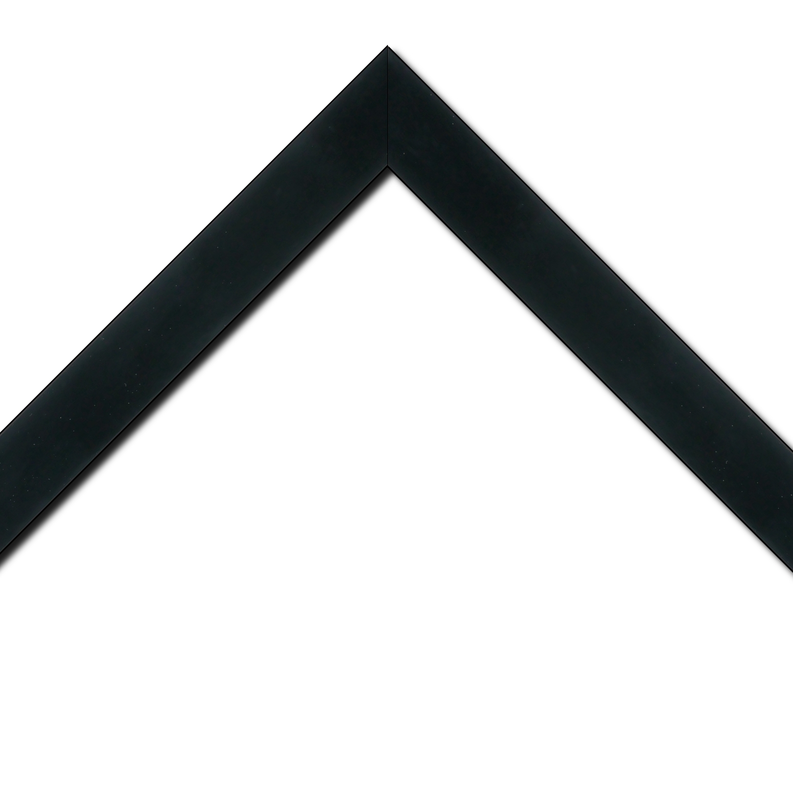 Baguette bois profil plat largeur 4.1cm couleur noir laqué